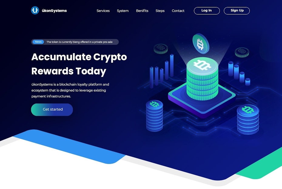 web design with glowing neon colors on dark background