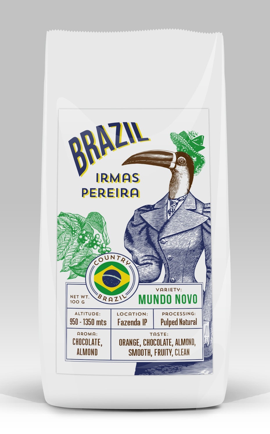 Brazilian coffee label