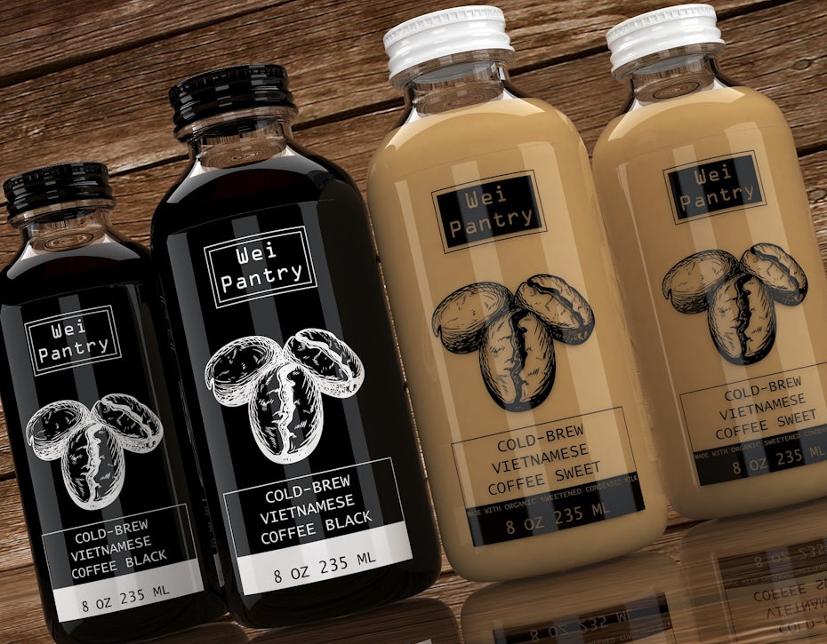 Packaging design trends 2020 example: Vietnamese Cold Brew Coffee Design