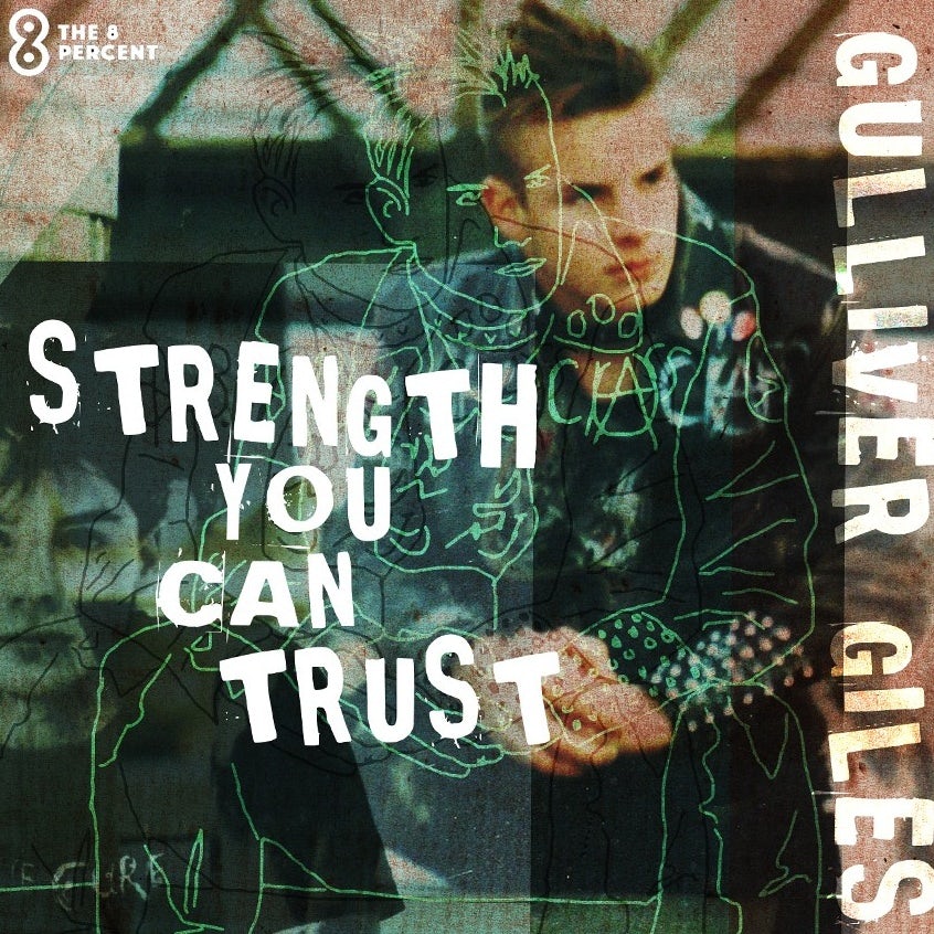 Punk album cover that mixes photography with illustration