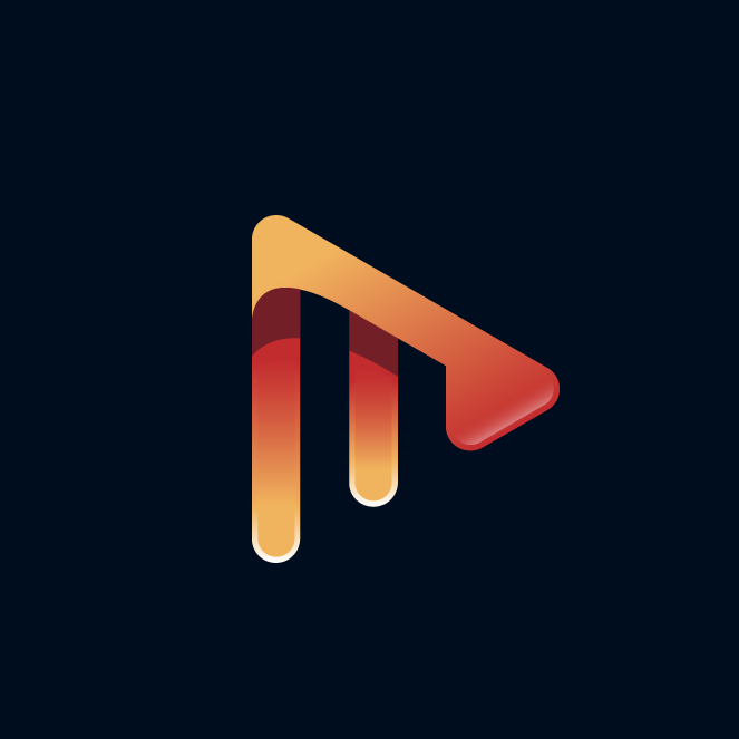 Logo design trends example: 3D gradient logo
