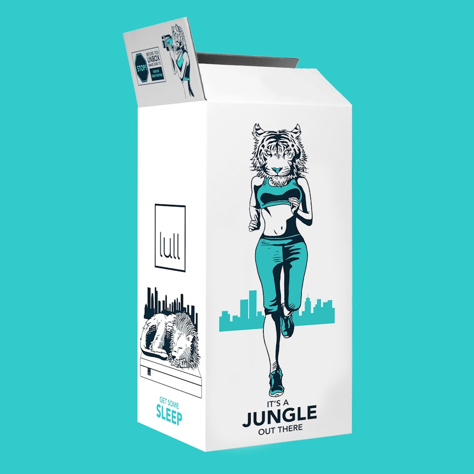 Packaging design trends 2020 example: branded packaging for lull
