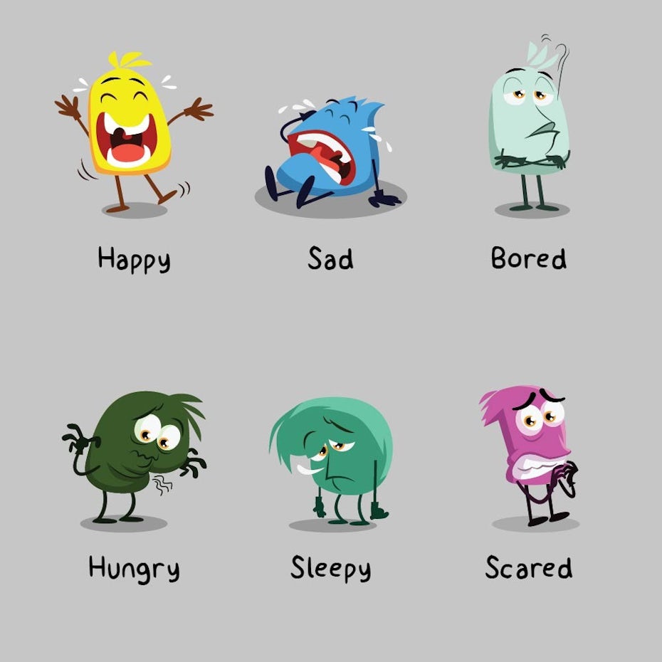 Digital marketing trend 2020 example: Emoji designs for different emotions