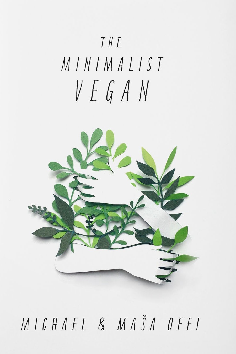 Book cover design with a paper cut-out style