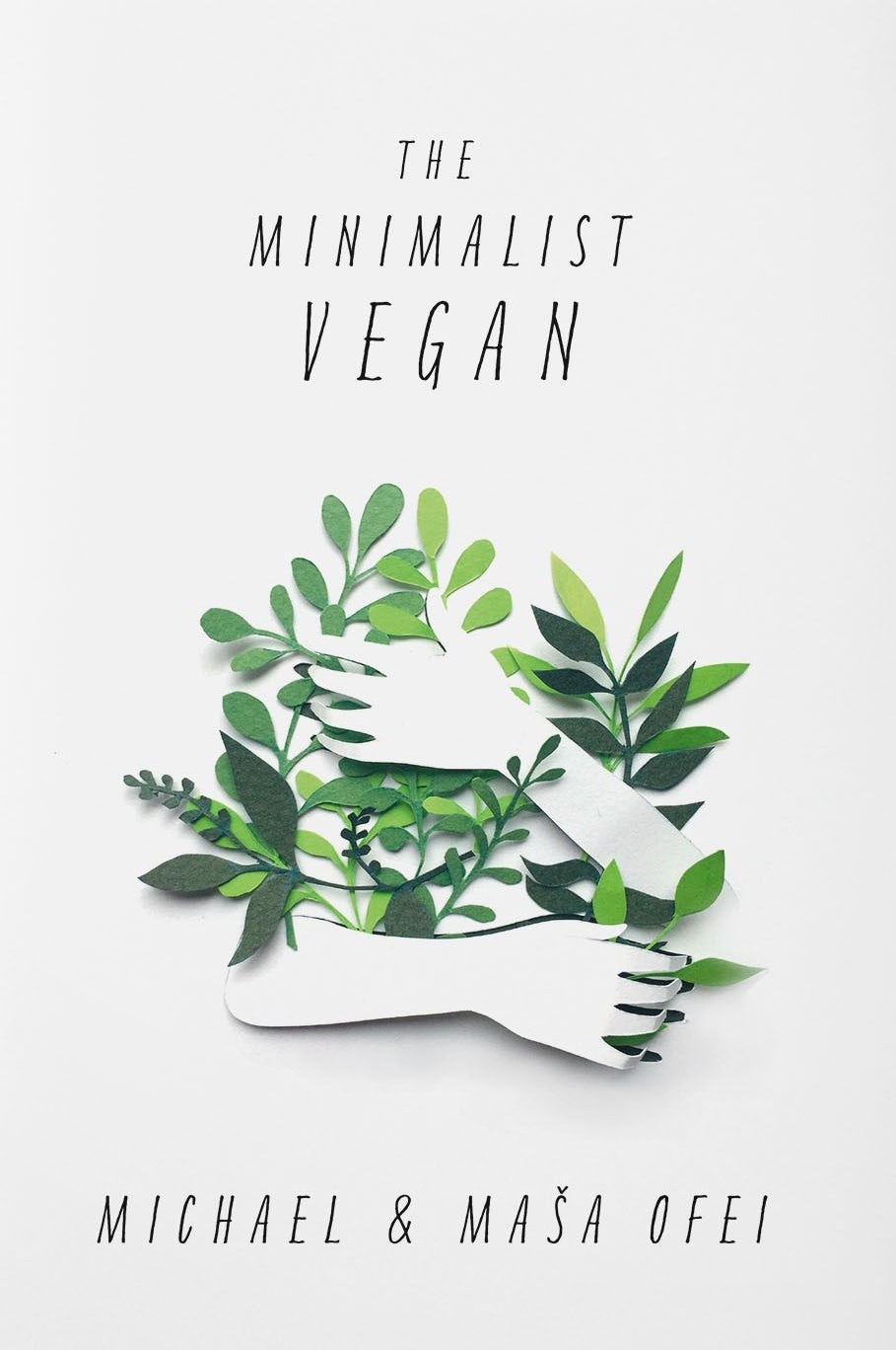 Book cover design with a paper cut-out style