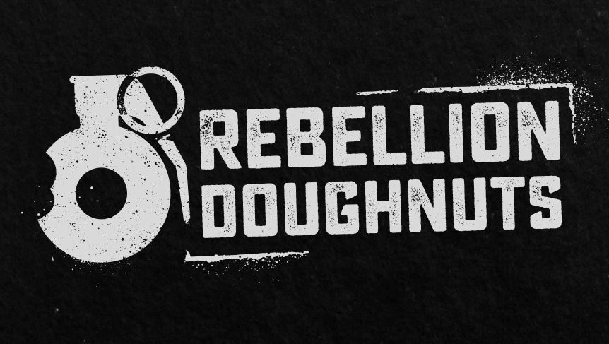 Spray paint, stencil style logo design