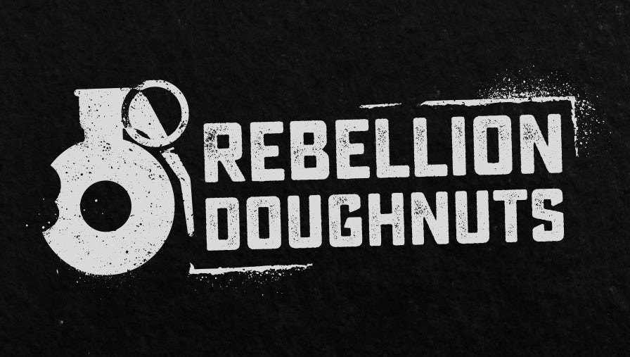 Spray paint, stencil style logo design