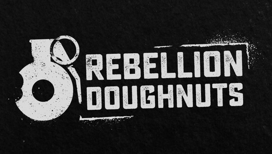 Spray paint, stencil style logo design