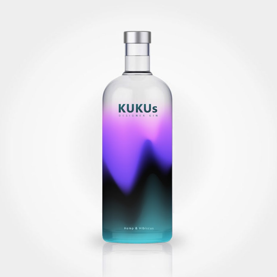 colorful blurry bottle design