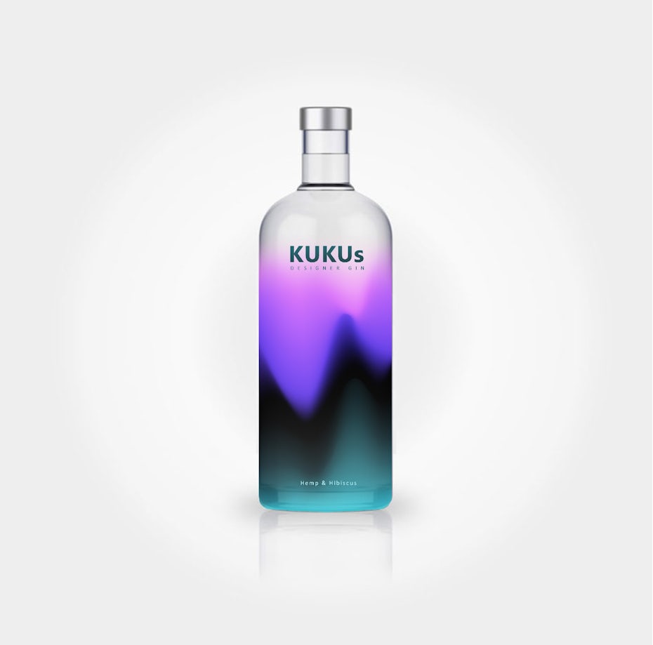 colorful blurry bottle design