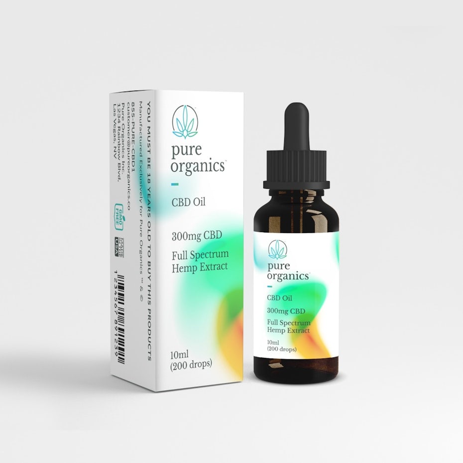 blurry color splotch label design