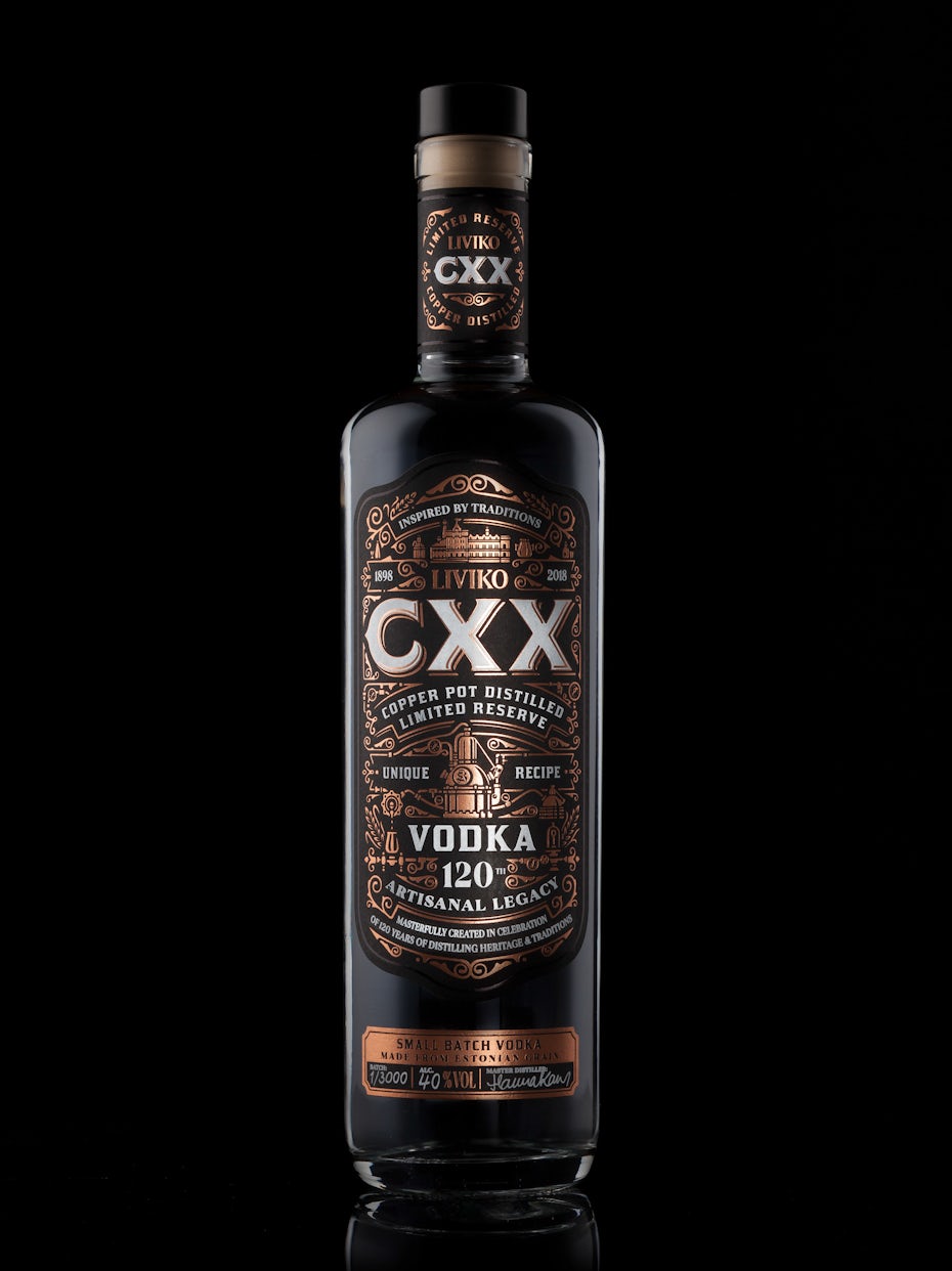 Liviko CXX Vodka packaging