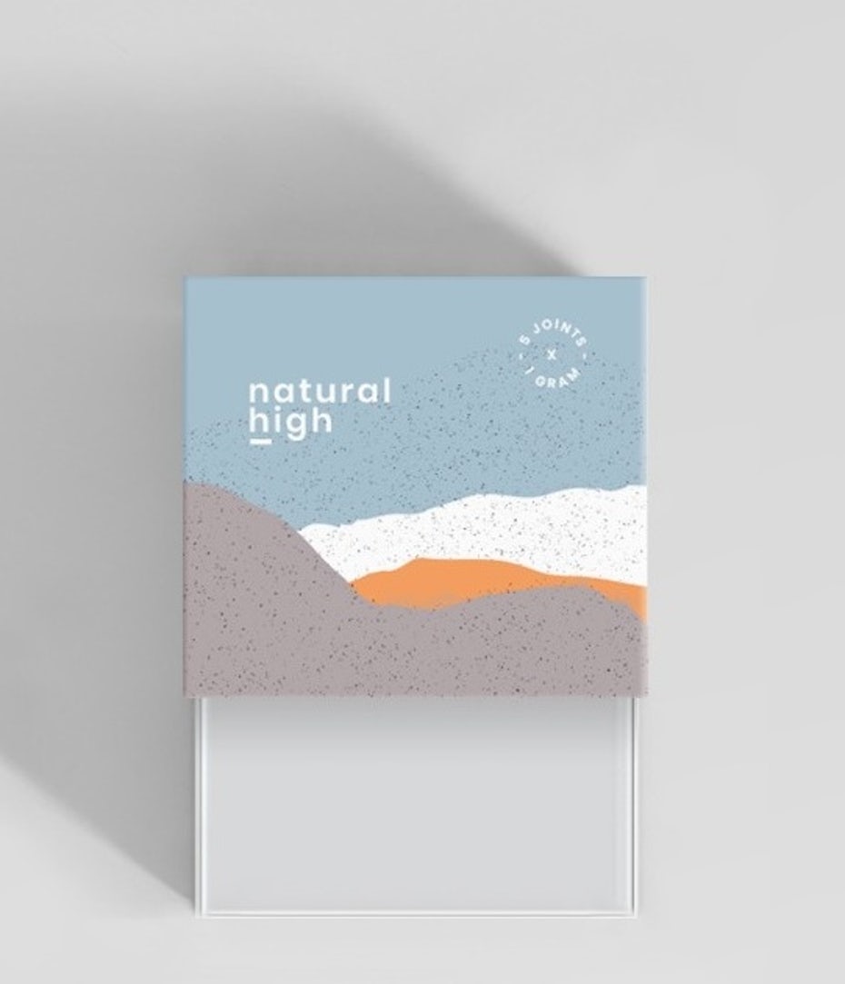Graphic design trends 2020 example: Subtle paper cut-out packaging design