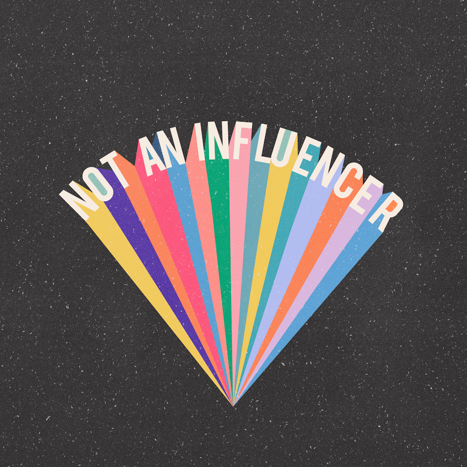Colorful, rainbow-style hand-lettering