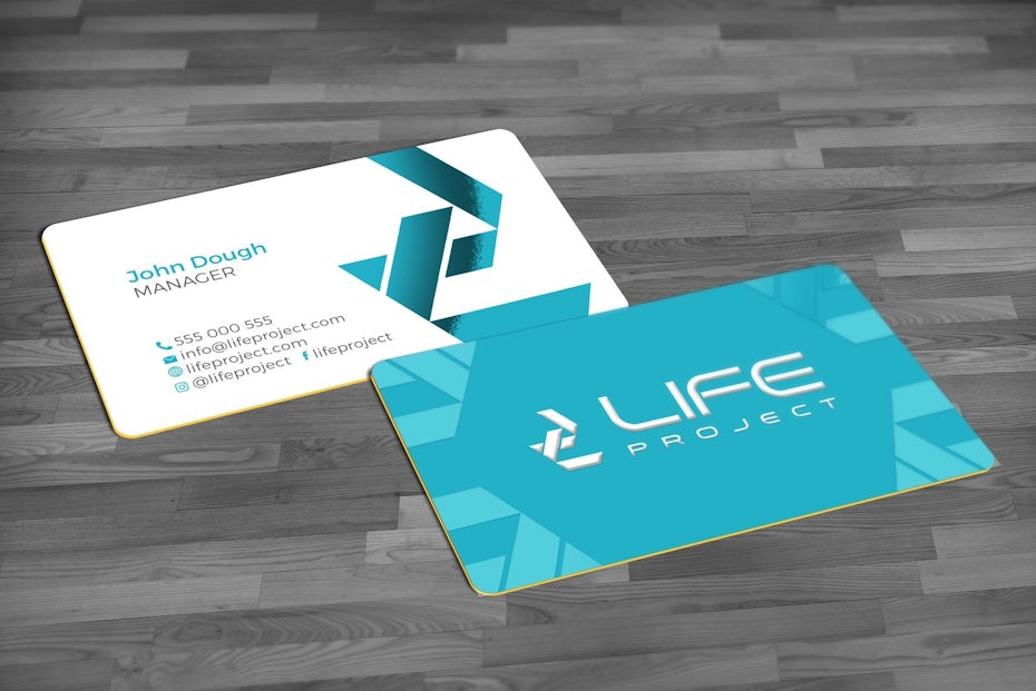 bright colors business card