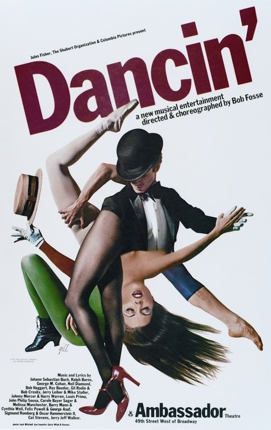 Dancin' Bob Fosse playbill poster by Bob Gill