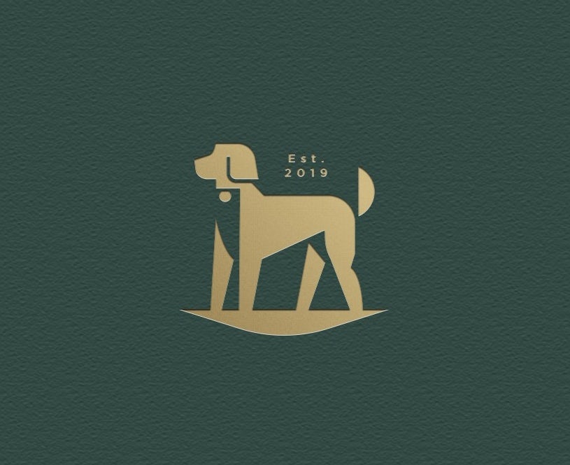Luxury dog hair care logo