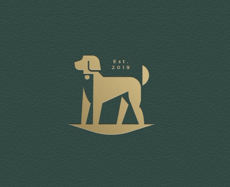 Luxury dog hair care logo