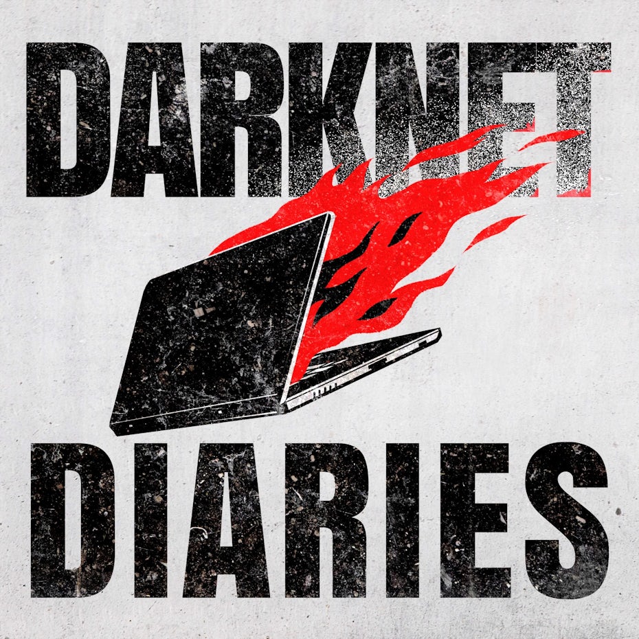 Color trends 2020 example: meaningful color Darknet Diaries podcast logo