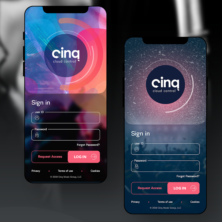 colorful music revenue app showing various dashboards and data