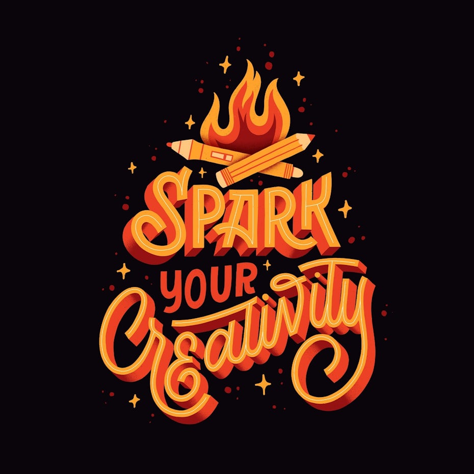 Branding trends 2020 example: Spark Your Creativity graphic