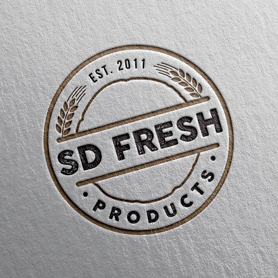 sd fresh products logo design
