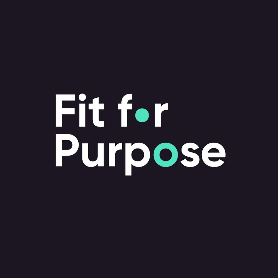 Logo design with round sans serif font