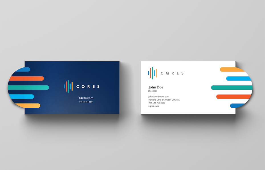 logo pops out of business card