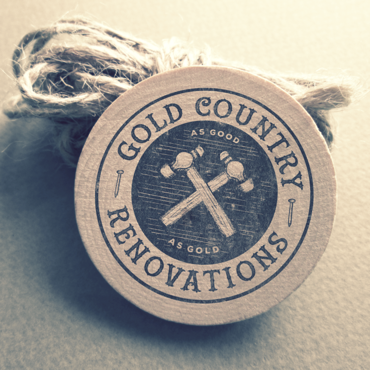 Logo design with a rustic font