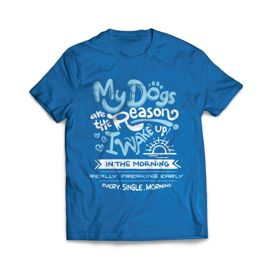 color trends 2020 example classic blue tshirt design