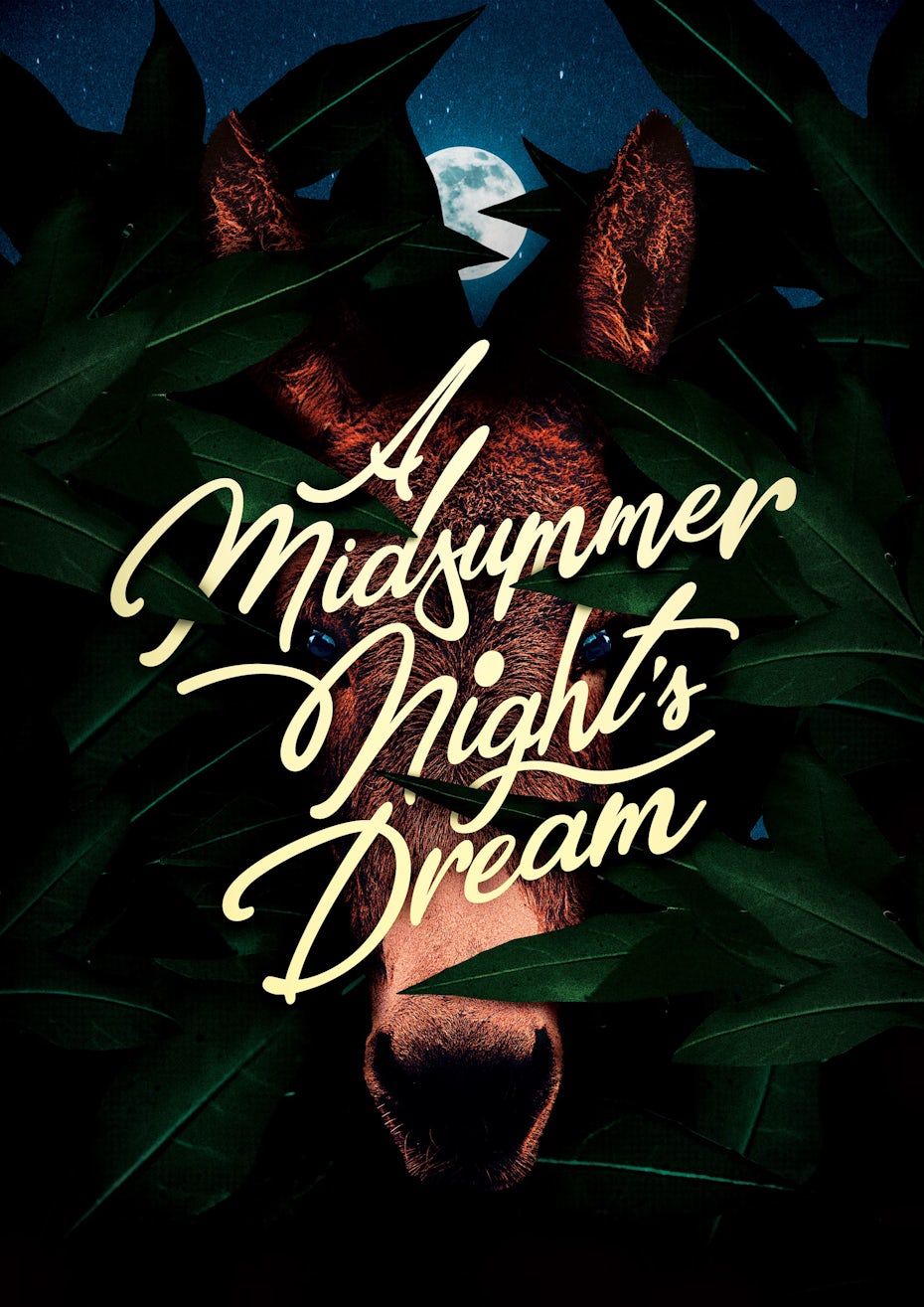 Color trends 2020 example: dark mode A Midsummer Night’s Dream poster