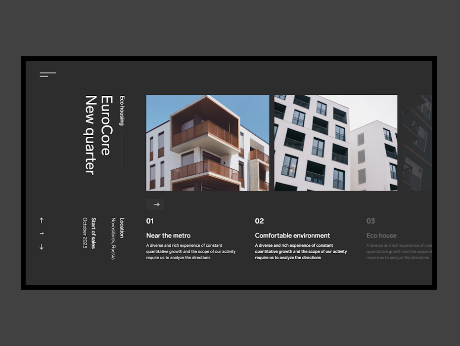 Web page design with Swiss style typography