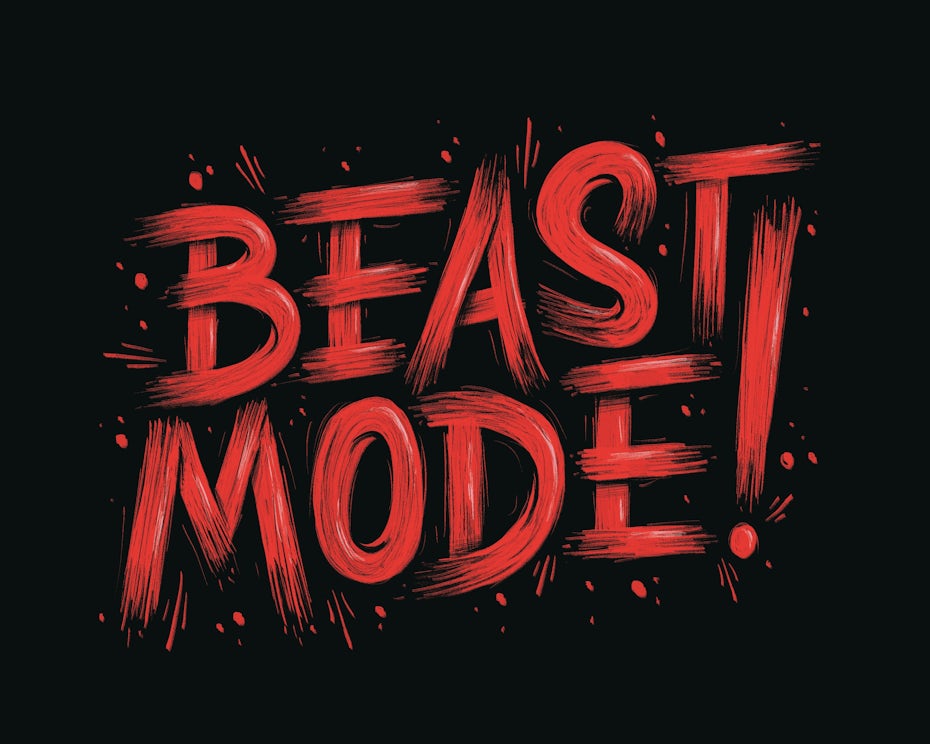 Beast Mode typography