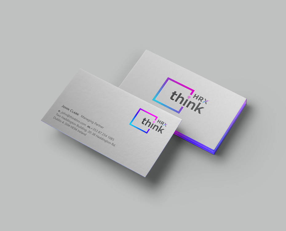 Business cards trends 2020 example:  neon business card