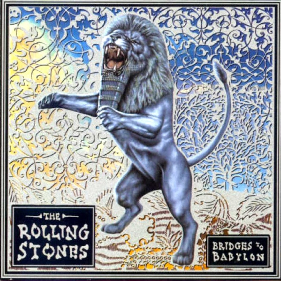 Rolling Stones Bridges to Babylon album cover design