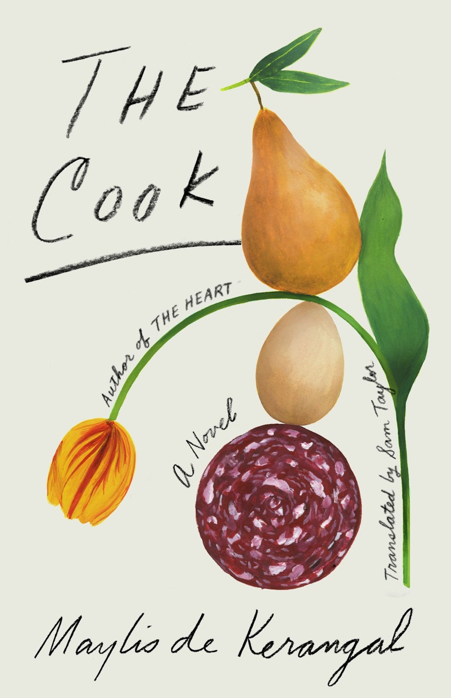 book cover trends 2020 example with handwritten pencil type and food illustratio