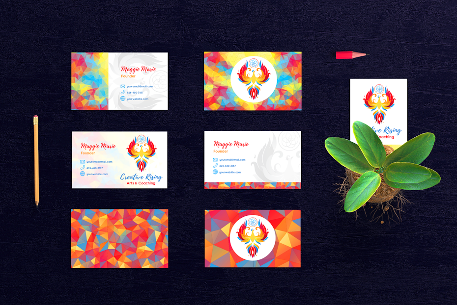 Brand identity collection for Creative Rising