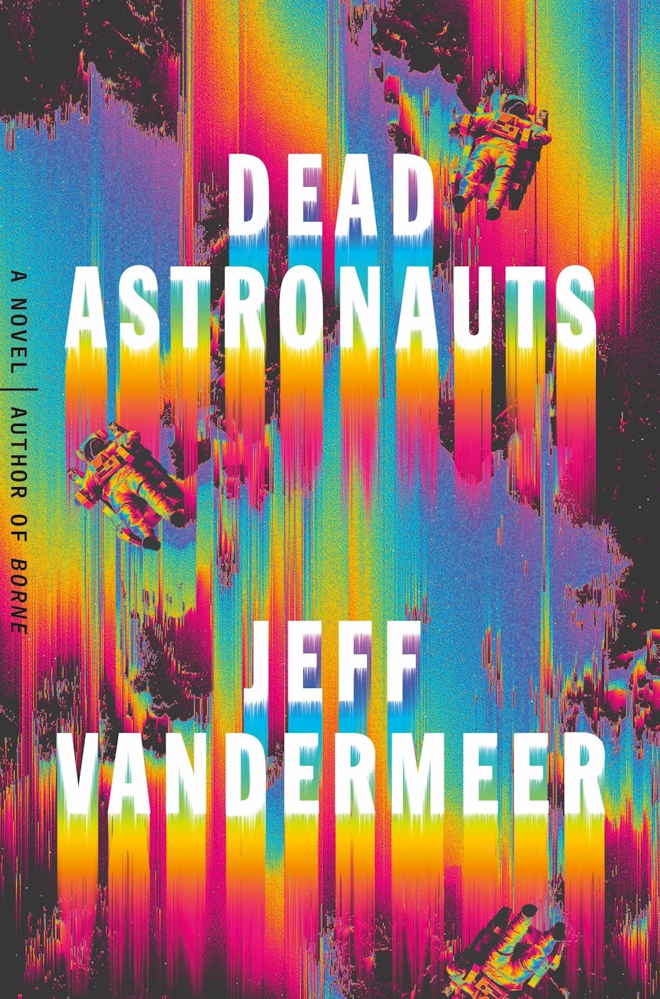 book cover trends 2020 example with psychedelic, bright rainbow effect
