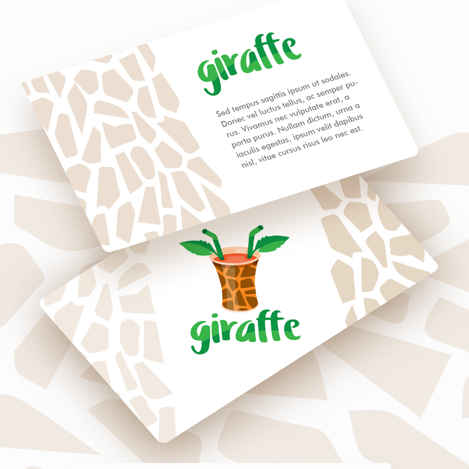 Logo mockups for giraffe