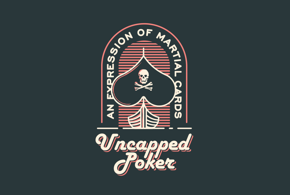Logo, sign and t-shirts displaying Poker Pirates logo