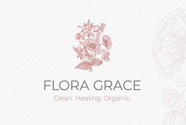 Logo, color palette and mockups for Flora Grace