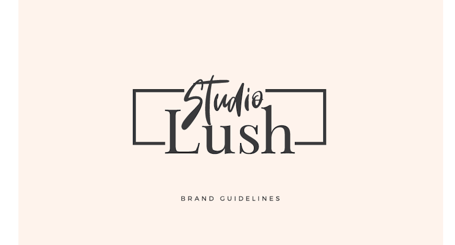 complete set of branding guidelines for Studio Lush