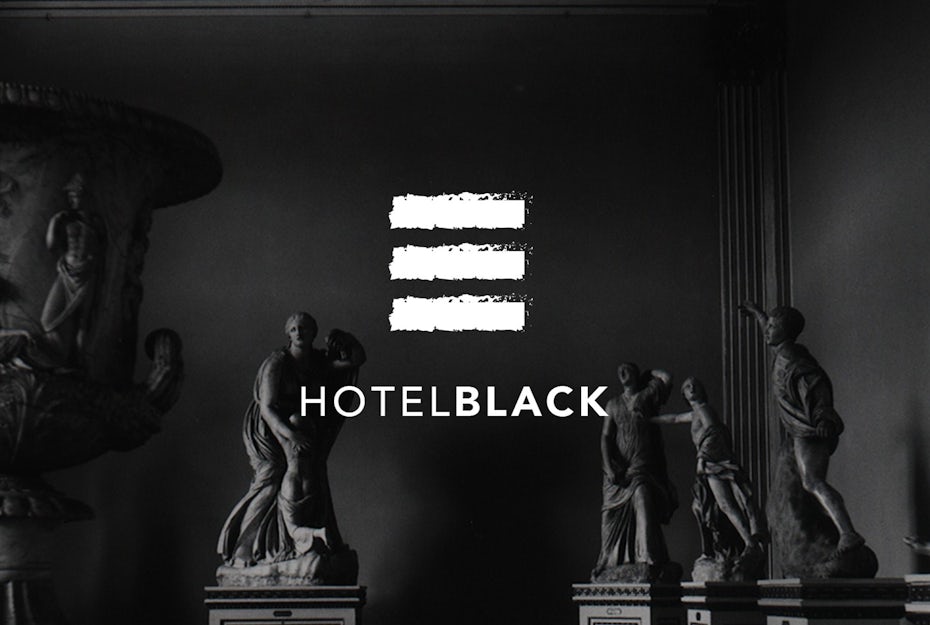 Collection of branding elements for Hotel Black