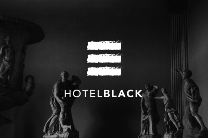 Koleksi elemen branding untuk Hotel Black