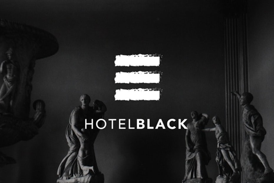 黑色酒店品牌元素的集合
