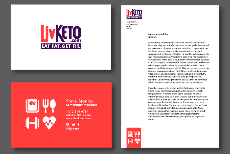 Branding elements for LivKeto