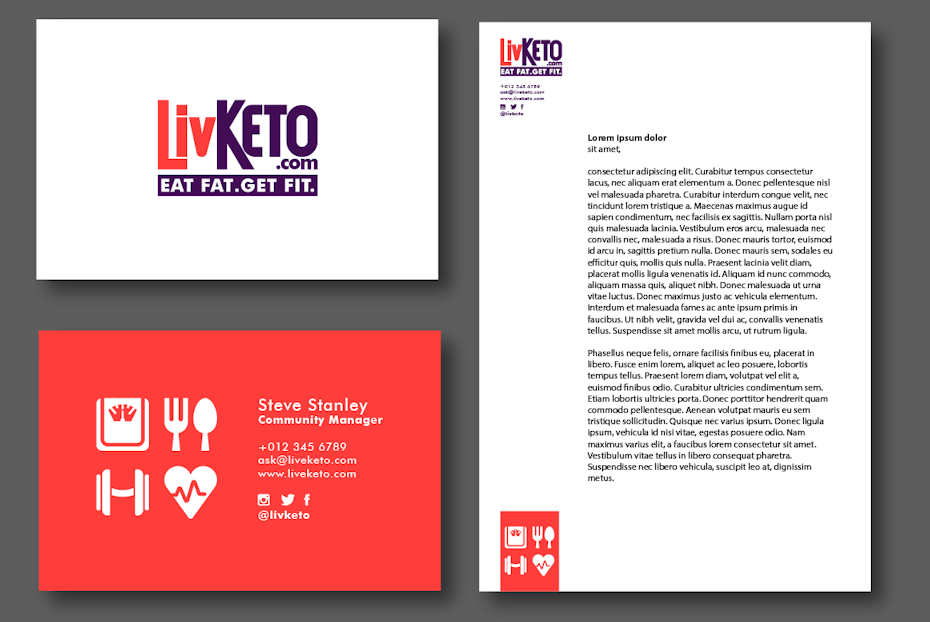 Branding elements for LivKeto