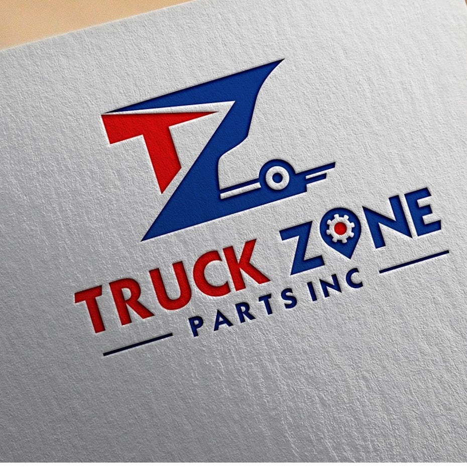 TruckZone的标志和配色方案