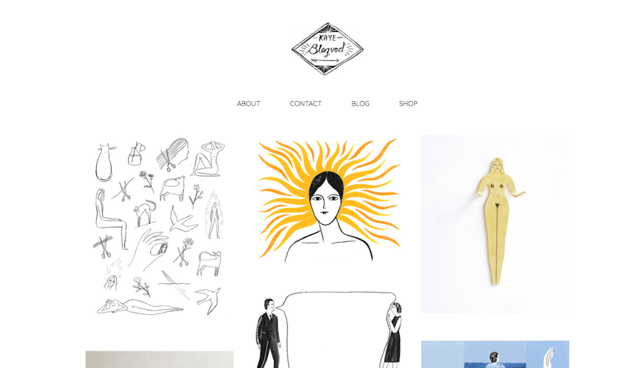 graphic designer portfolio example: Kaye Blegvad portfolio website