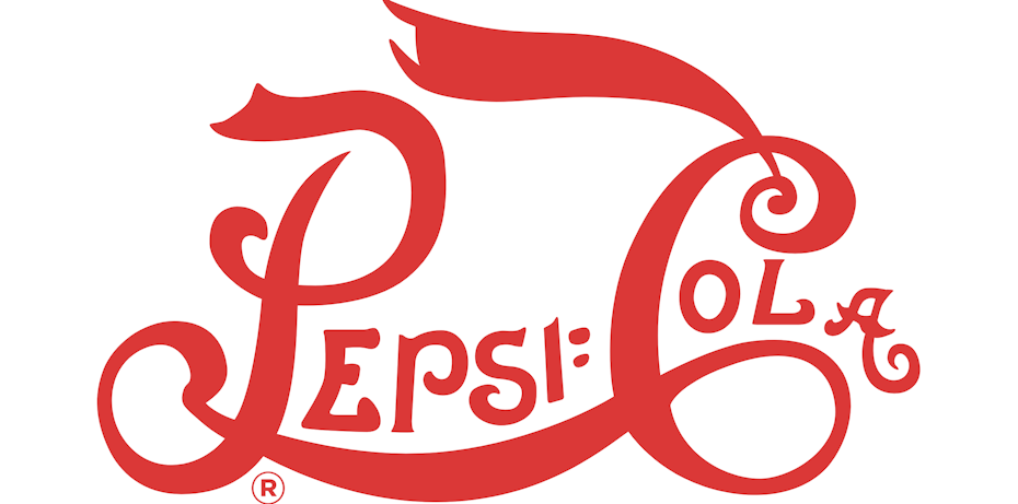 Red, swooping Pepsi-Cola logo